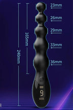 Erotikcim - Anal Esnek Boğumlu Titreşimli Vibratör - Dijital Göstergeli Erkek / Kadın Kullanım