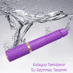 Erotikcim - Klitoris Simülatörlü - Hareketli Titreşimli Vibratör - Funny Bady - 10 Titreşim - 10 Teleskopik Hareket Modu