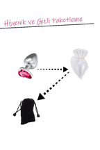 Erotikcim - Kalpli Taş 3 lü Anal Tıkaç Set - Küçük Orta Büyük Boy Anal Plug - 3 lü Set Anal Plug