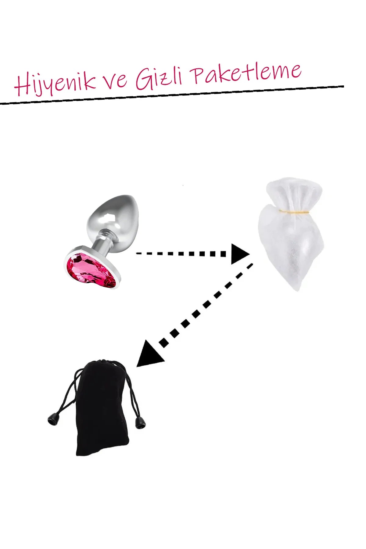 Erotikcim - Kalpli Taş 3 lü Anal Tıkaç Set - Küçük Orta Büyük Boy Anal Plug - 3 lü Set Anal Plug