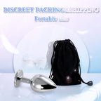 Erotikcim - Çelik Anal Plug Tıkaç - 7cm Uzunluk - 28mm Çap - Küçük Boy