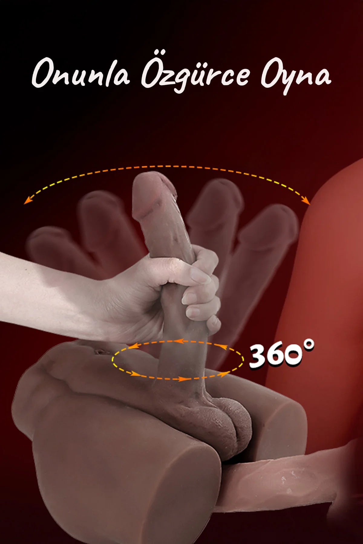 Erotikcim - Güçlü Büyük Dildo - Dildo, Anüs ve Testisler - Unisex kullanıma uygun - 19,5cm Dildo