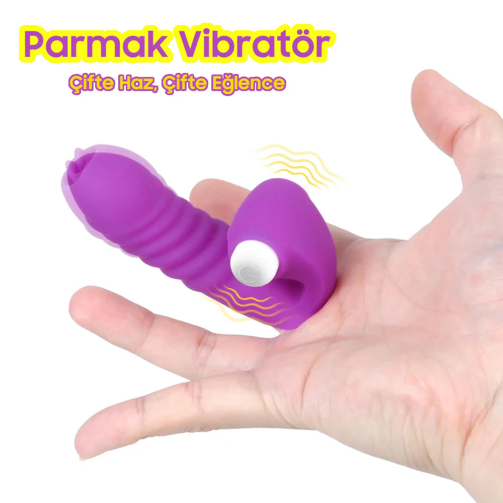 Erotikcim - Parmak Vibratör - Eğlence içinizde - Anal ve Vajina Kullanımlı - Haz Halkaları - G ve Clitoral Zevk - Kırmızı
