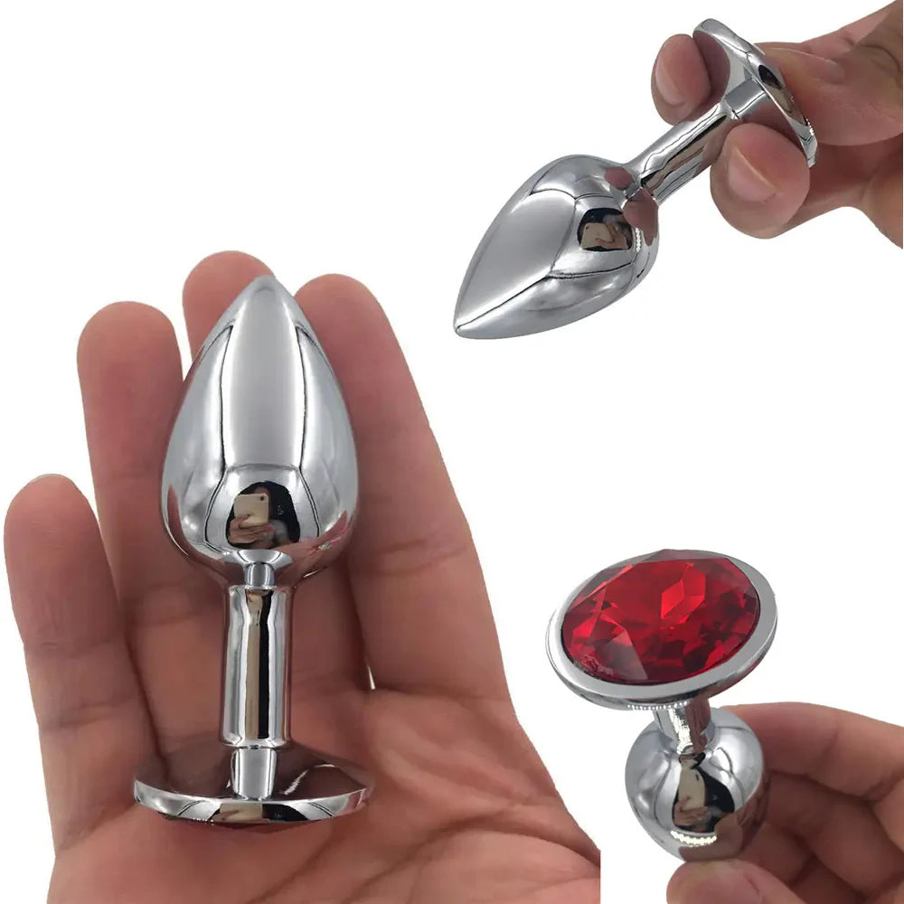 Erotikcim - Çelik Anal Plug Tıkaç - 9,5cm Uzunluk - 42mm Çap - Büyük Boy