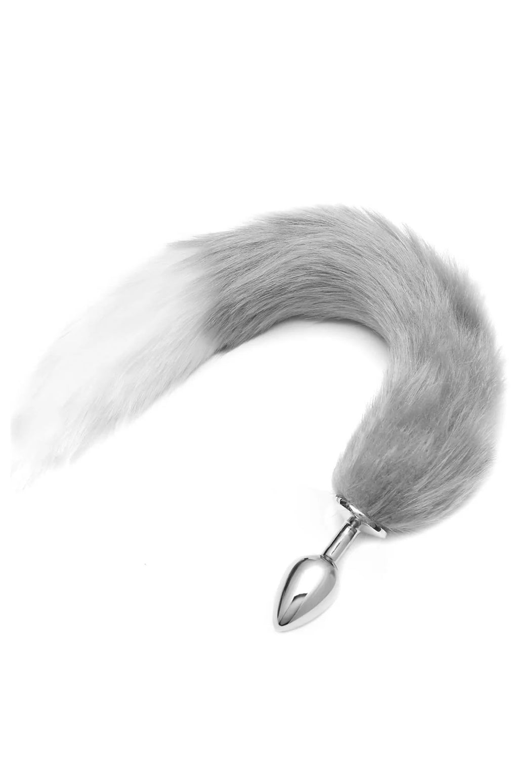 Erotikcim - Çelik Anal Plug Tıkaç- Dişi Kurt Kuyruğu - Fantezi Tıkaç - 44cm Kuyruk 28mm Tıkaç