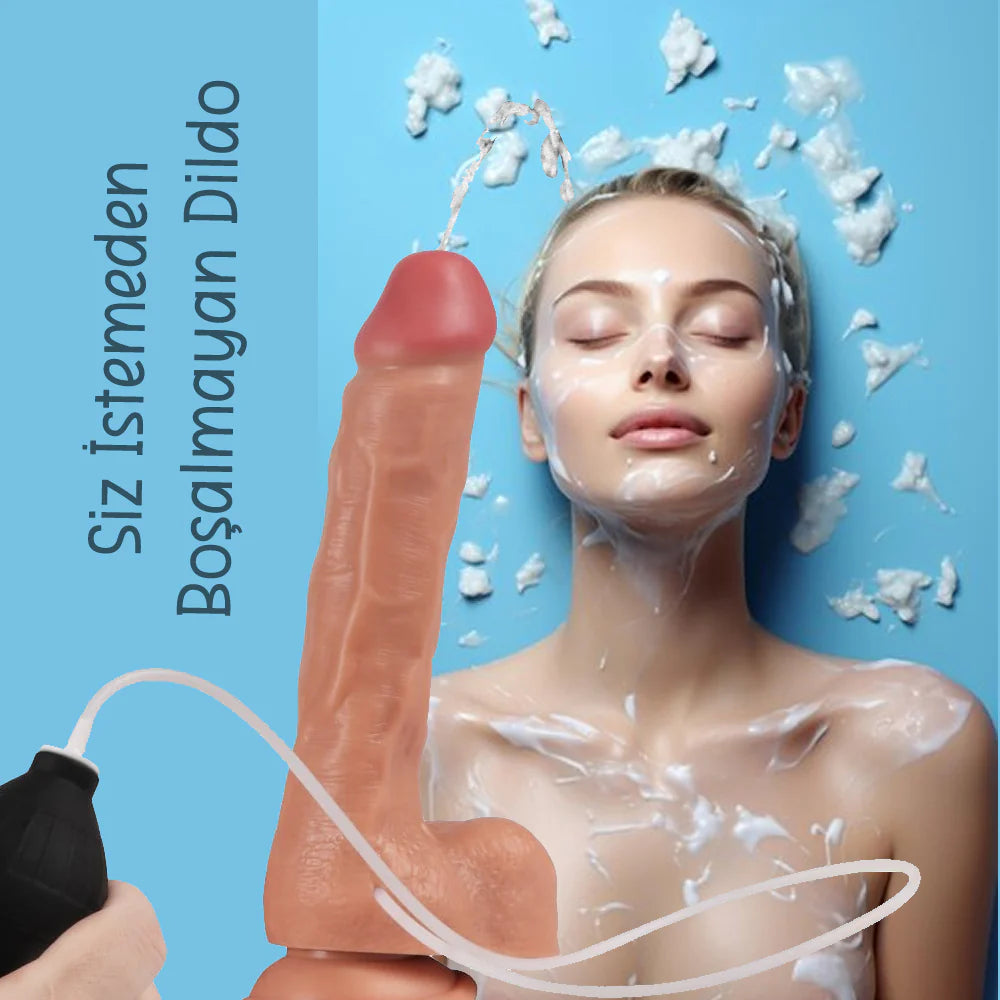 Erotikcim - Boşalan Dildo - Pompalı Fırşkıran Dildo - Gerçekçi İlişki Deneyimi