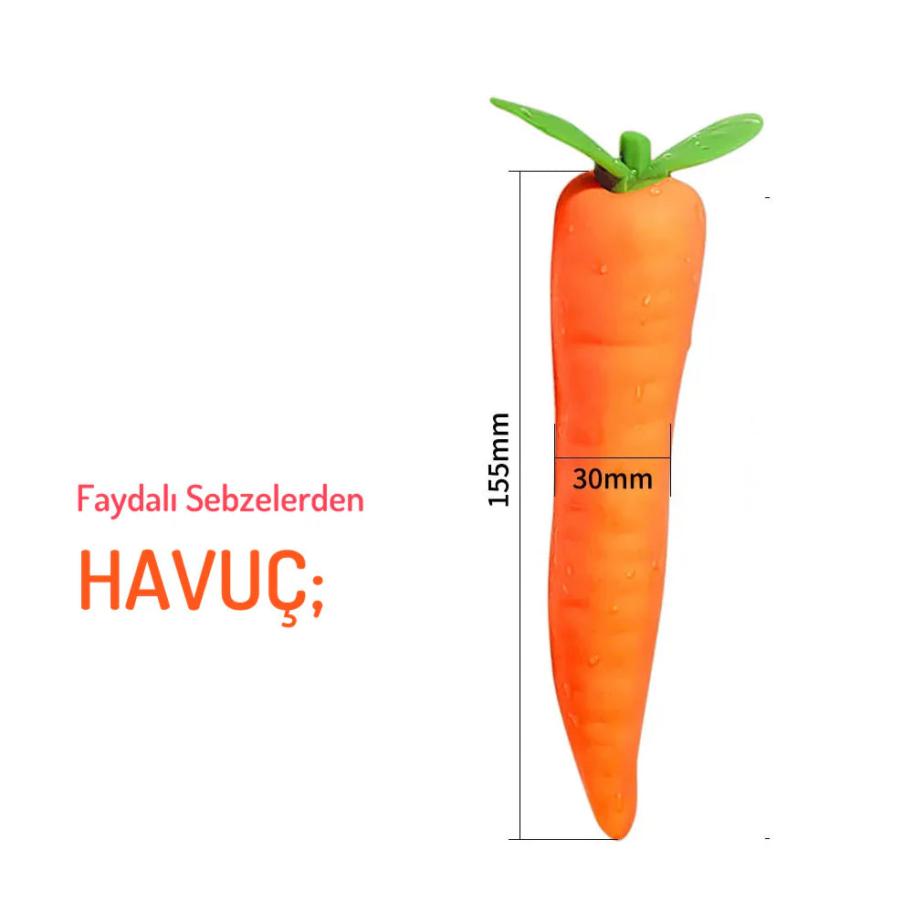 Erotikcim - Sebze Figürlü Vibratör - Uyarıcı Etki Eğlenceli Vibratör - Havuç