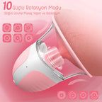 Erotikcim - Göğüs Ucu Vibratörü, Gıdıklama, Yalama, Orgazm ve Zevk Artırıcı, G Noktası Simülatörü, 10 Rotasyon