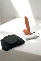 Erotikcim - Şişme Koltuklu Titreşimli Testisli Dildo - Şişme Koltuk ve Titreşimli Vibratör Dildo