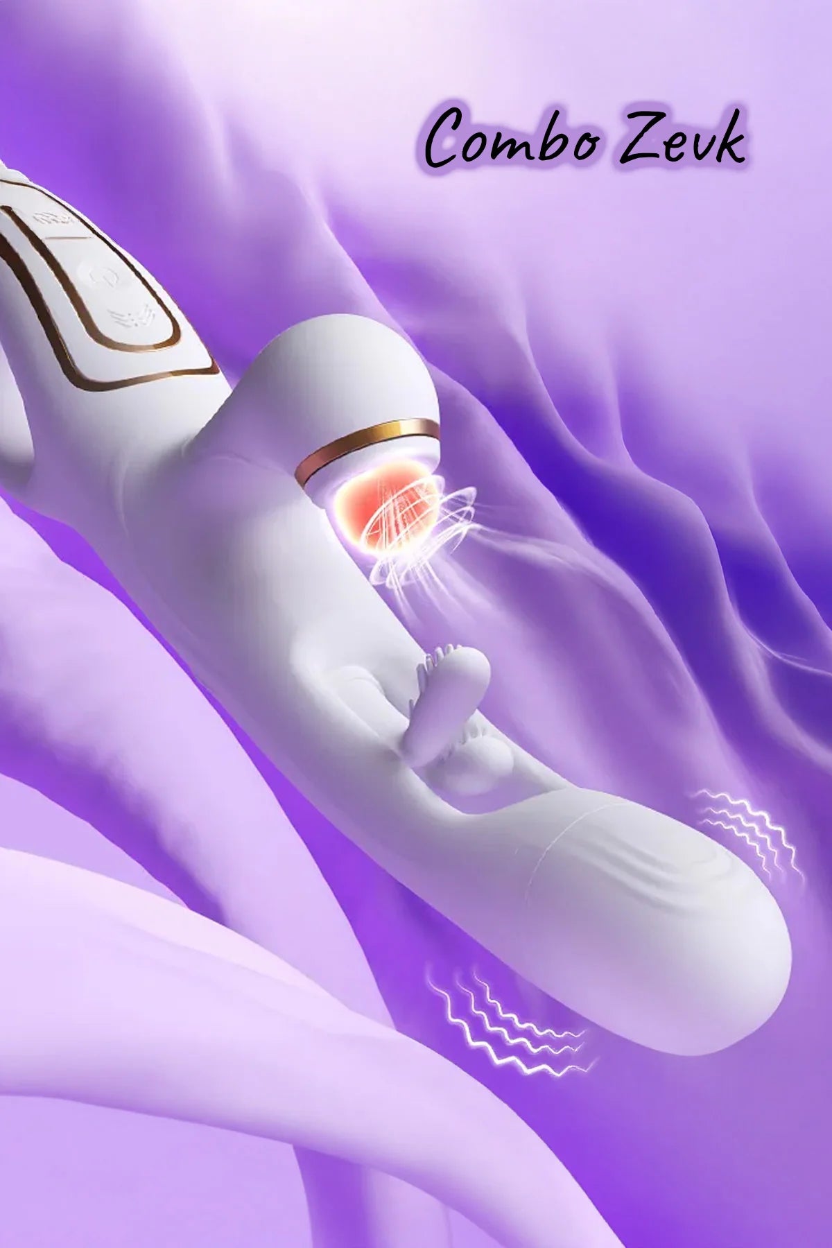 Erotikcim - Titreşimli, Dil Çırpma ve Vakumlu 3 ü 1 Arada Soft Yüzeyli Muzip Vibratör