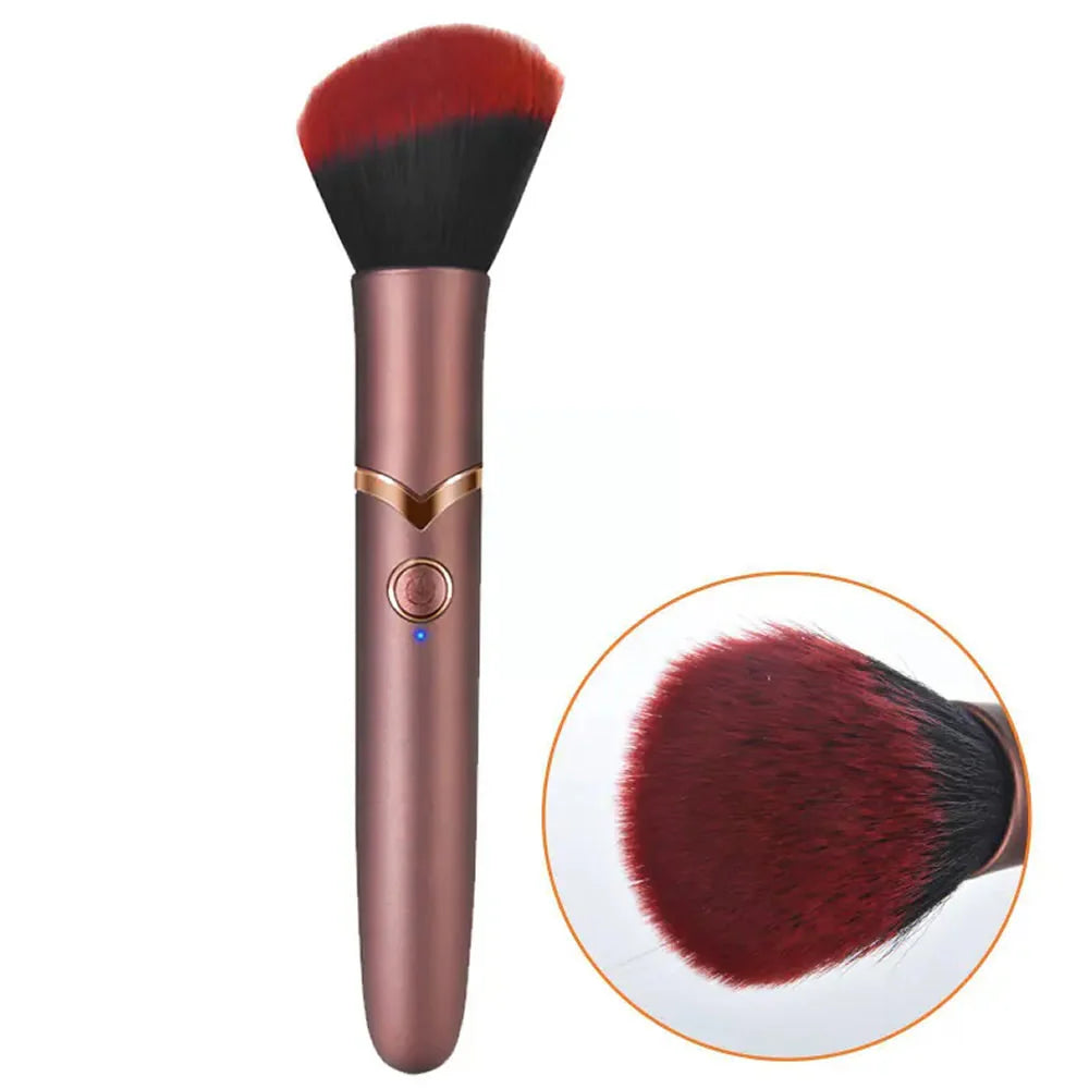 Erotikcim - Gizli Arkadaş - Makyaj Fırçası Vibratör - Makyaj Tazelerken Zevk Alın - Bronz