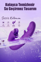 Erotikcim - Titreşimli, 3D Ağız Hareketli Emme ve Dil Çırpma Fonksiyonlu Soft Usta Vibratör