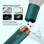 Erotikcim - Gizli Arkadaş - Makyaj Fırçası Vibratör - Makyaj Tazelerken Zevk Alın - Yeşil