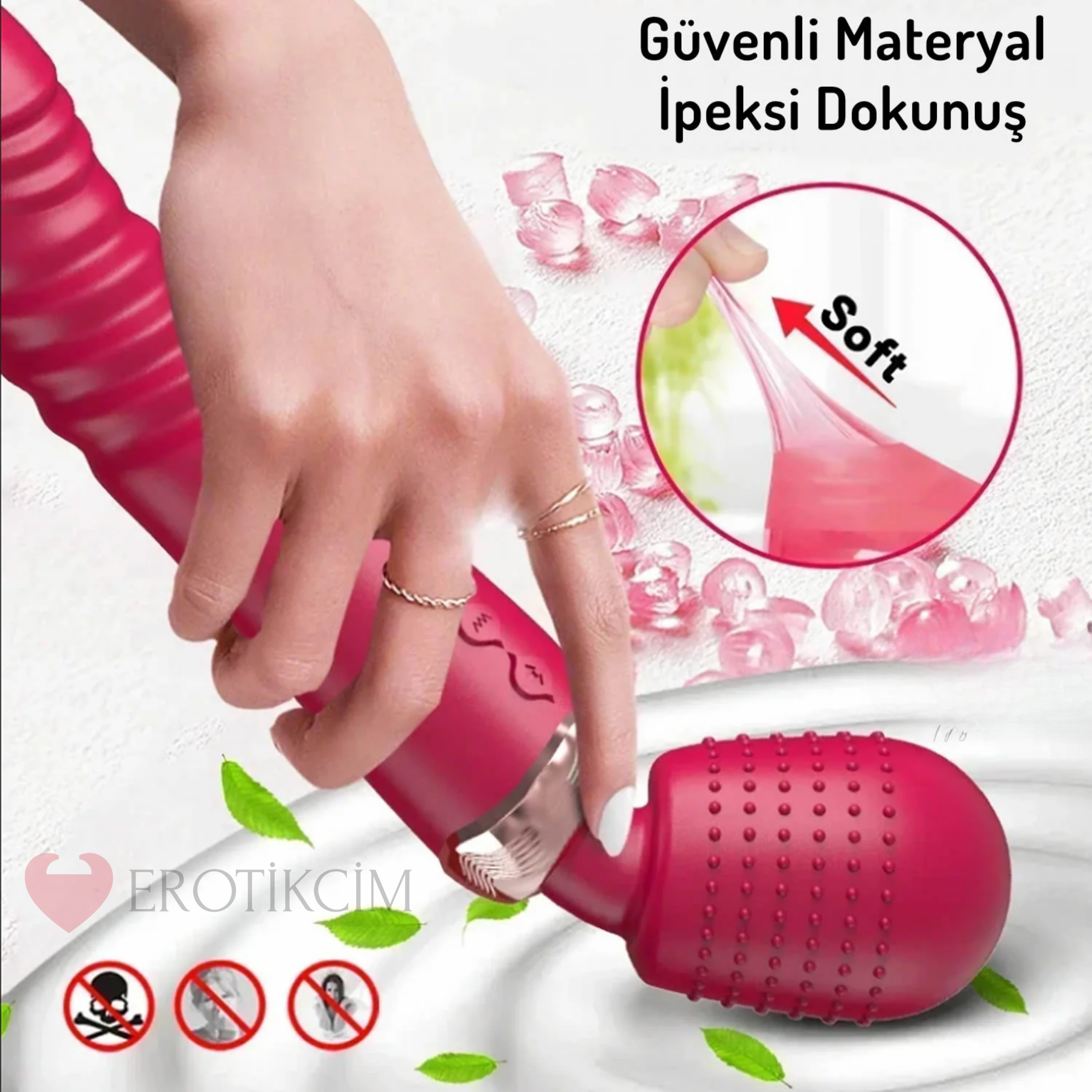 Erotikcim - Üç Motorlu Topuzlu Teleskopik Güçlü Vibratör