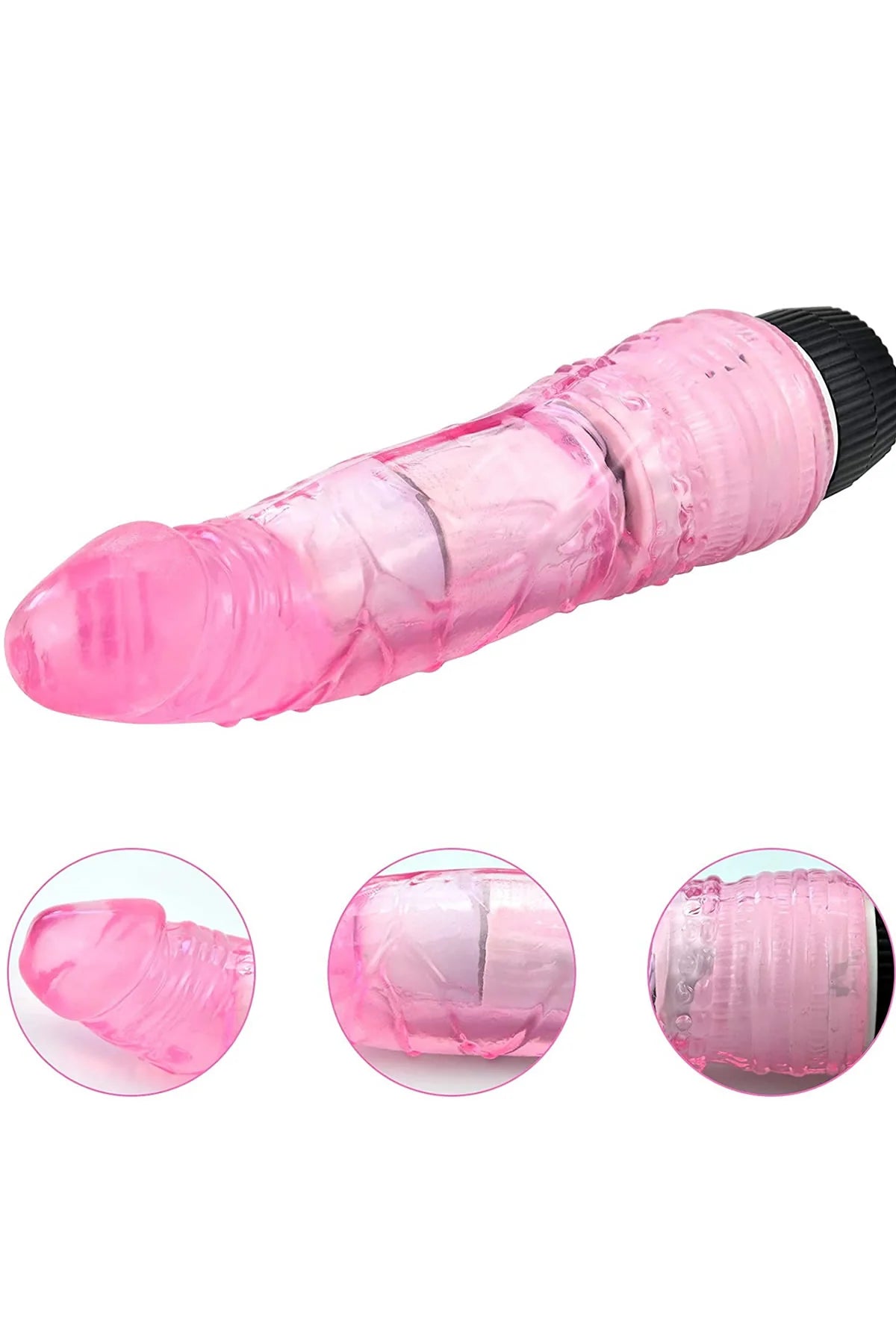 Erotikcim- Jel Dokulu Yumuşak Titreşimli Realistik Dildo - İpeksi Dokunuş