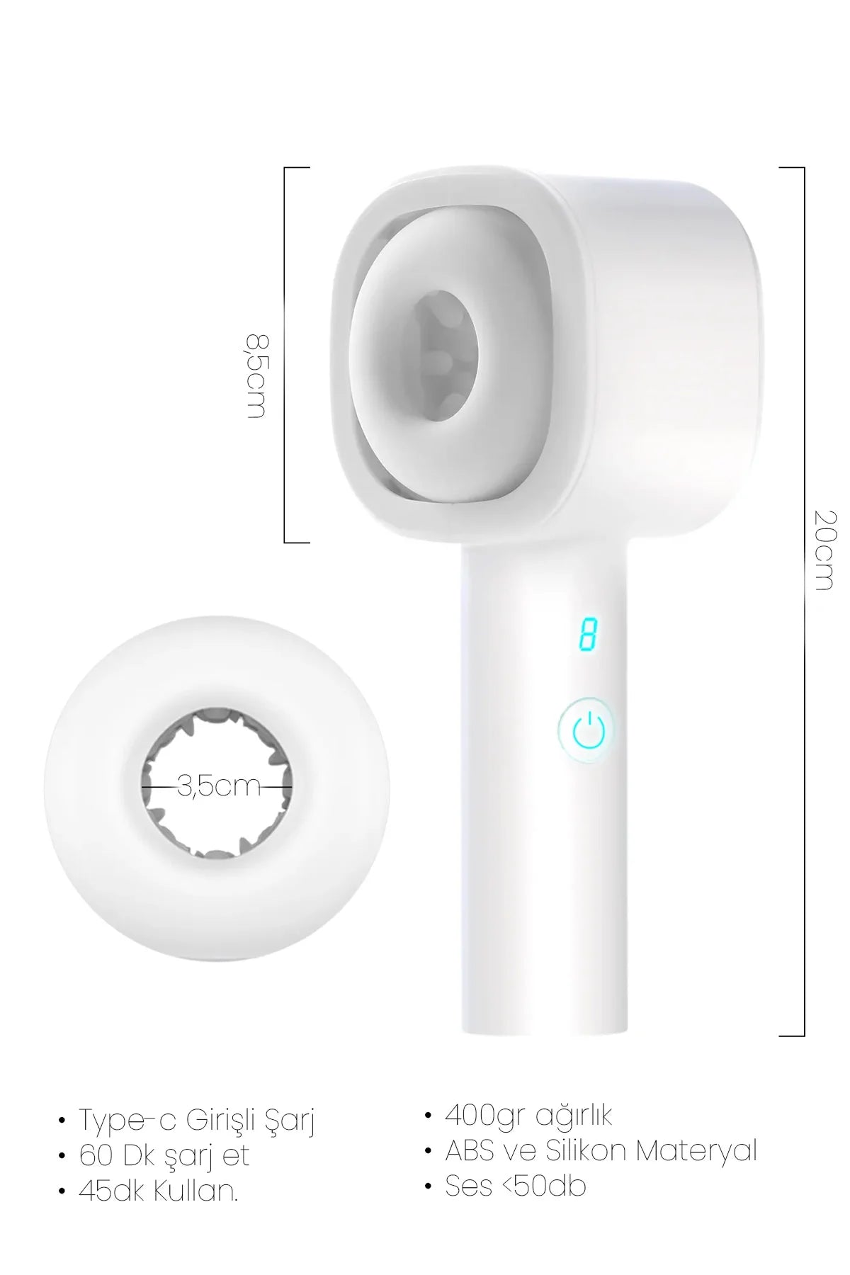 Erotikcim - Blowjob İleri Geri Hareketli Masturbatör - 8 Hız Modu - Tek Elle Kullanım