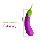 Erotikcim - Sebze Figürlü Vibratör - Uyarıcı Etki Eğlenceli Vibratör - Patlıcan
