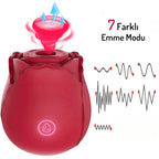 Erotikcim - Gül Vibratör, Klitoral Emme ve Titreşim - Şarjlı - Derin Haz