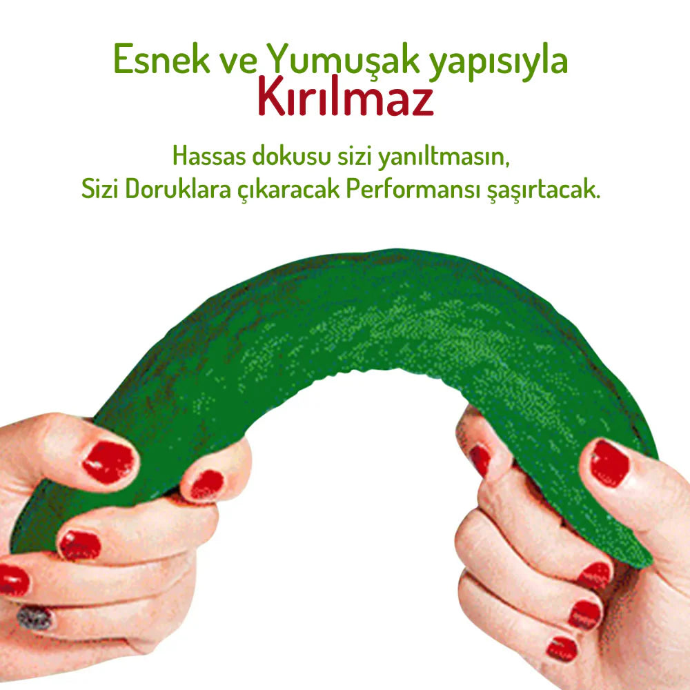 Erotikcim - Sebze Figürlü Vibratör - Uyarıcı Etki Eğlenceli Vibratör - Salatalık