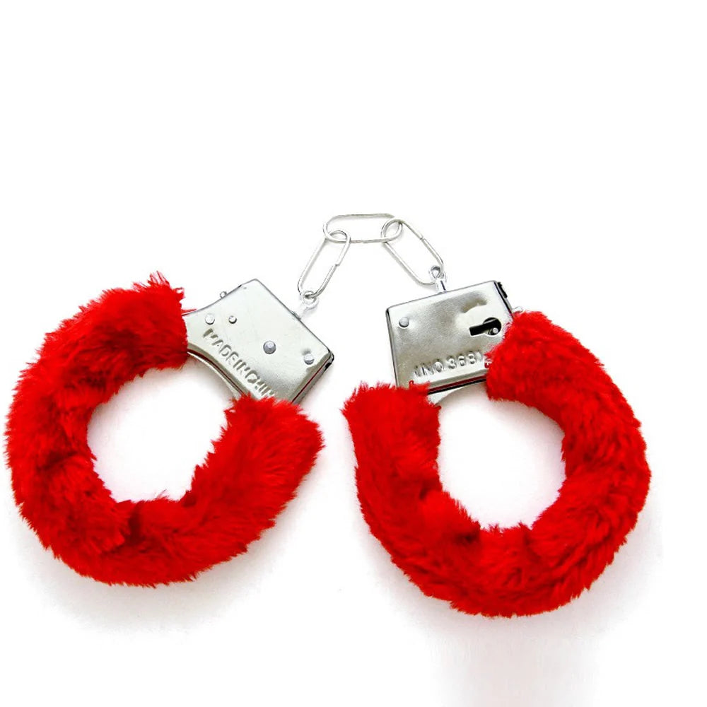 Erotikcim - Tüylü Kelepçe, Fantezi Kelepçesi, Metal Anahtarlı Kelepçe