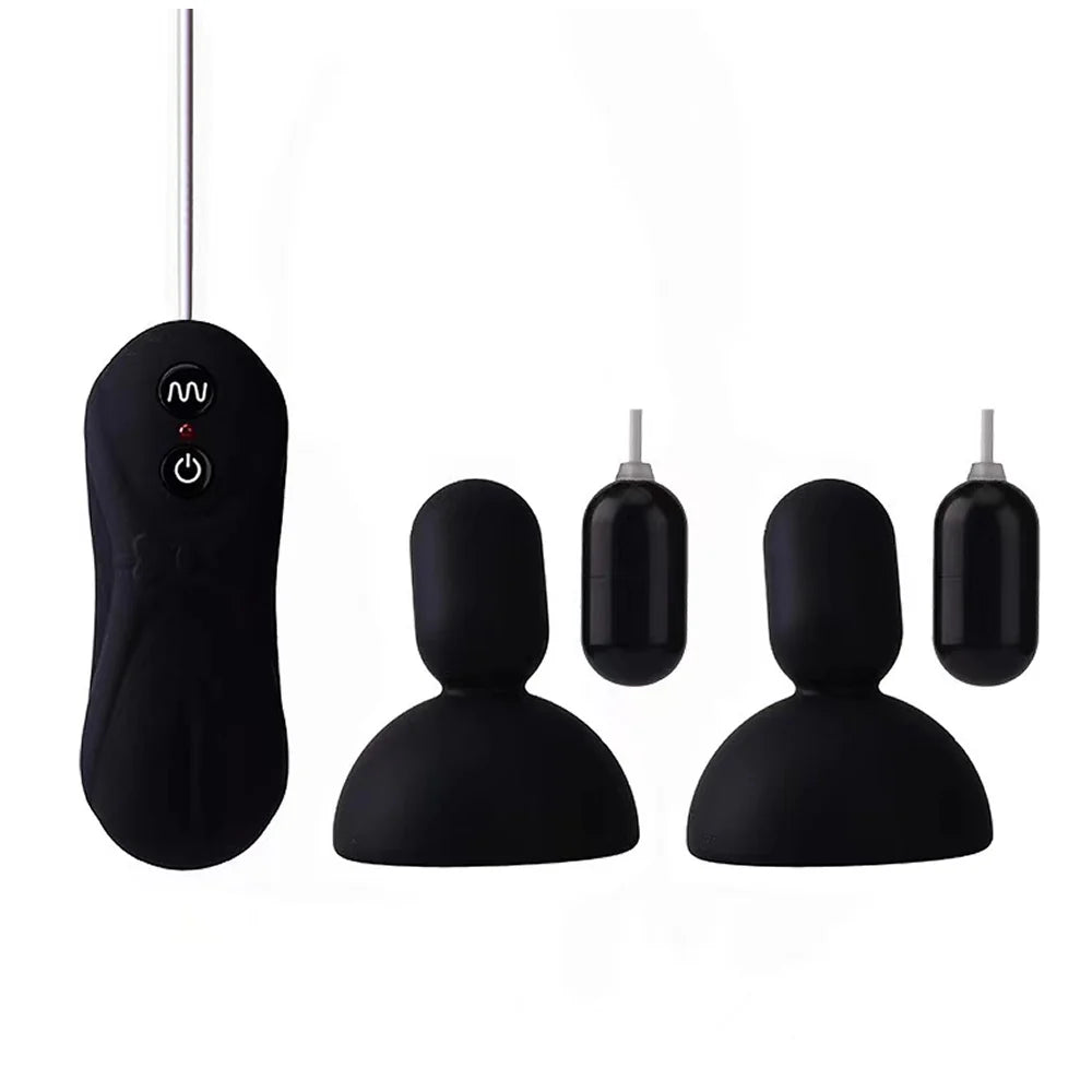 Erotikcim - Göğüs Ucu Uyarıcı Vibratör, Kumandalı, 16 Titreşim Modu