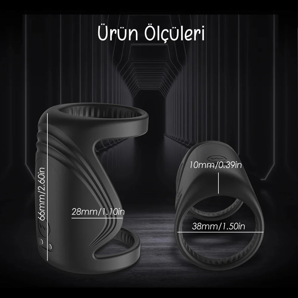 Erotikcim - Penis Vibratörü, Geçiktirici Etkili, Partnerli Kullanım - G Simülatör - Uzun Ereksiyon