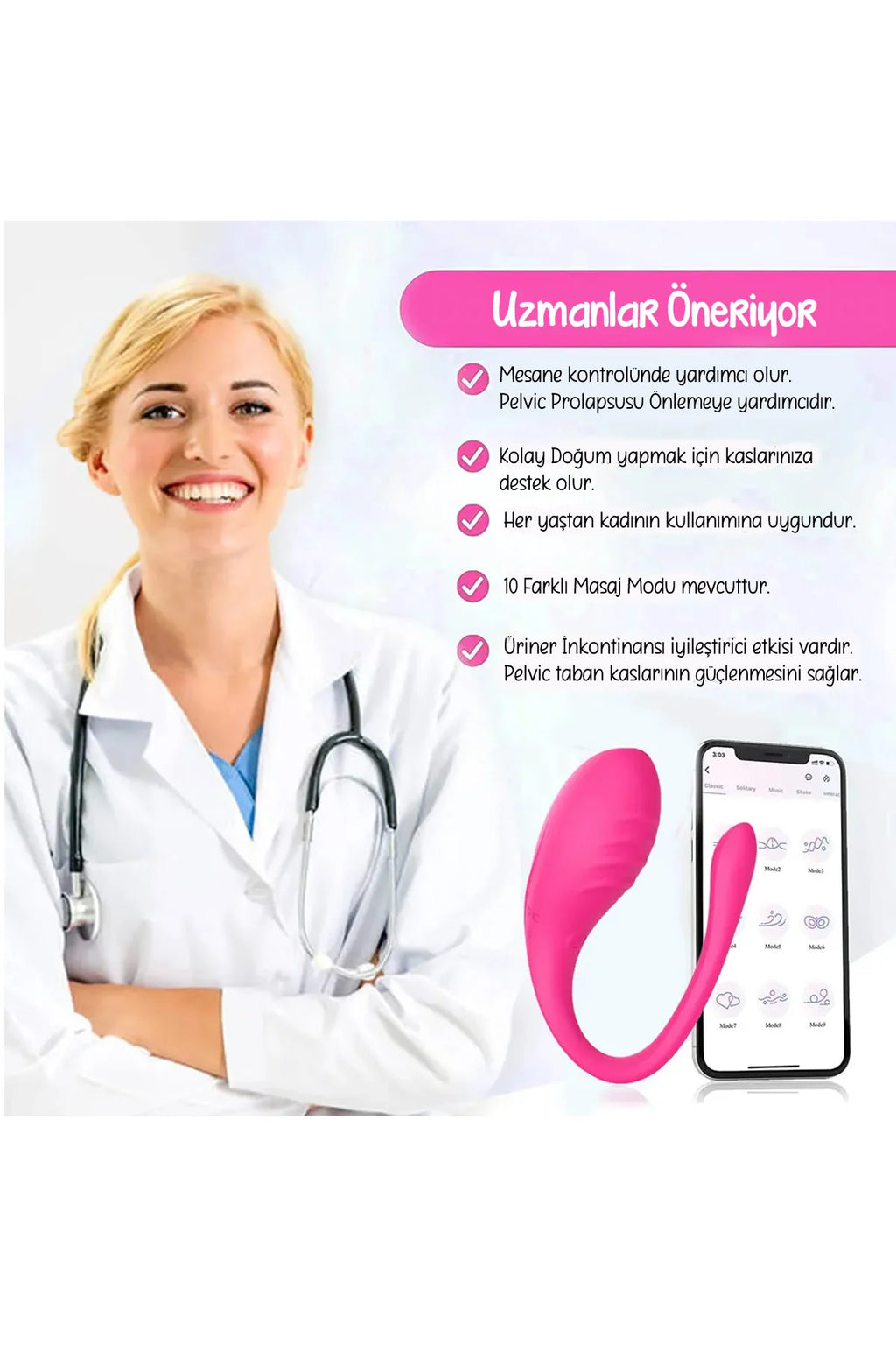 Erotikcim - Telefon Uygulaması ile Kontrol edilen Şarjlı Akıllı Vibratör - Uzun Mesafeli İlişki