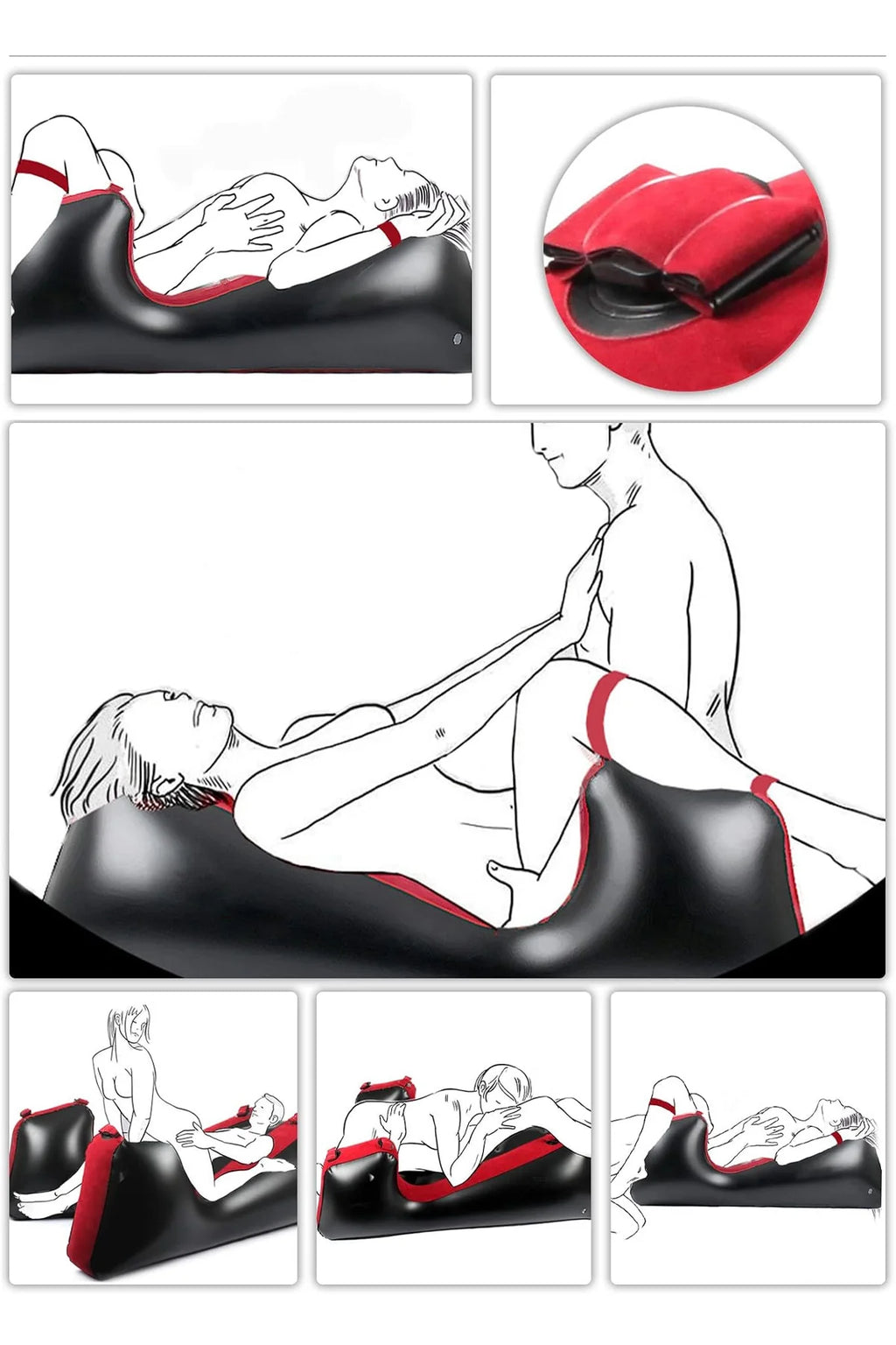 Erotikcim - Kelepçeli Şişirilebilir BDSM Esaret ve Sex Pozisyon Yatağı