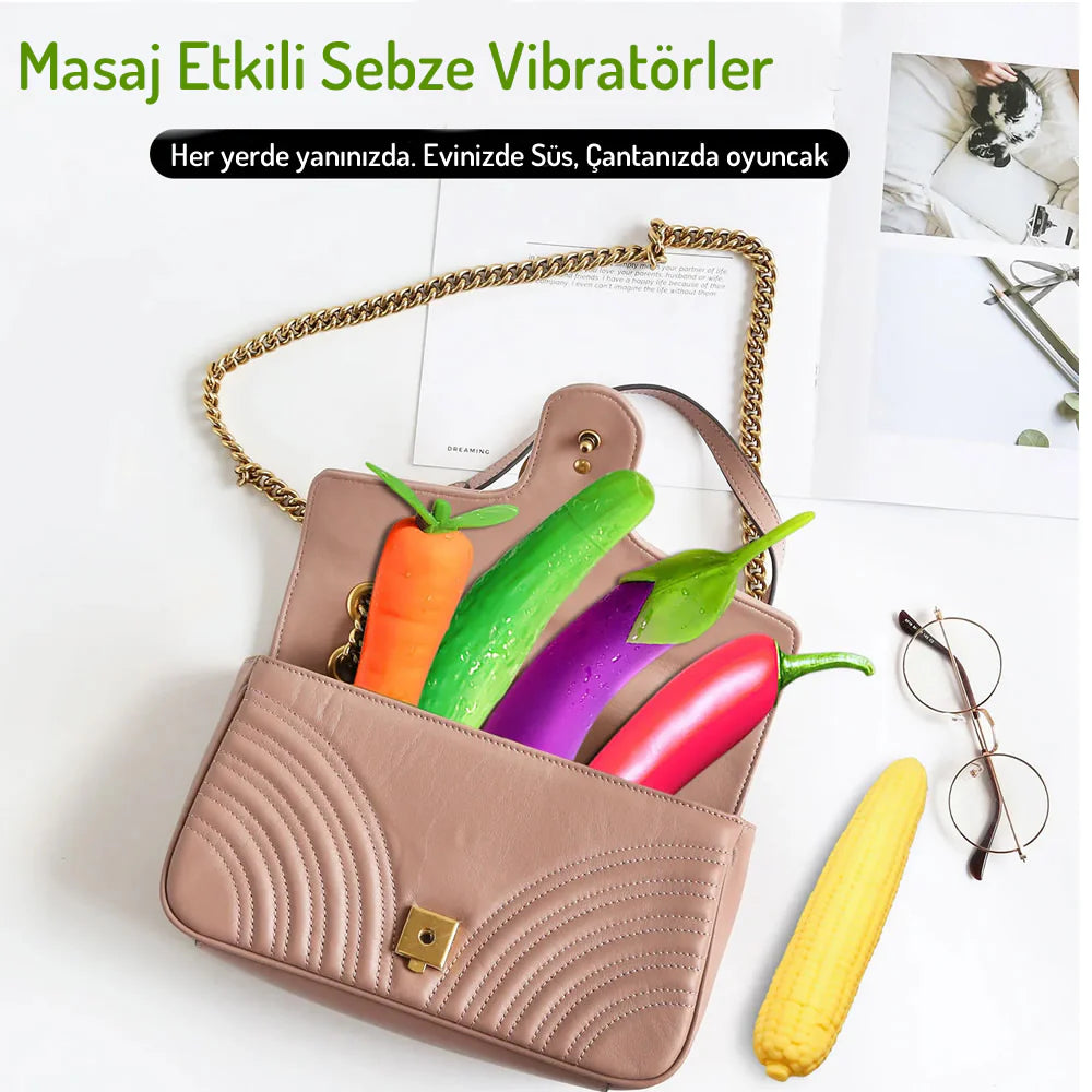Erotikcim - Sebze Figürlü Vibratör - Uyarıcı Etki Eğlenceli Vibratör - Havuç