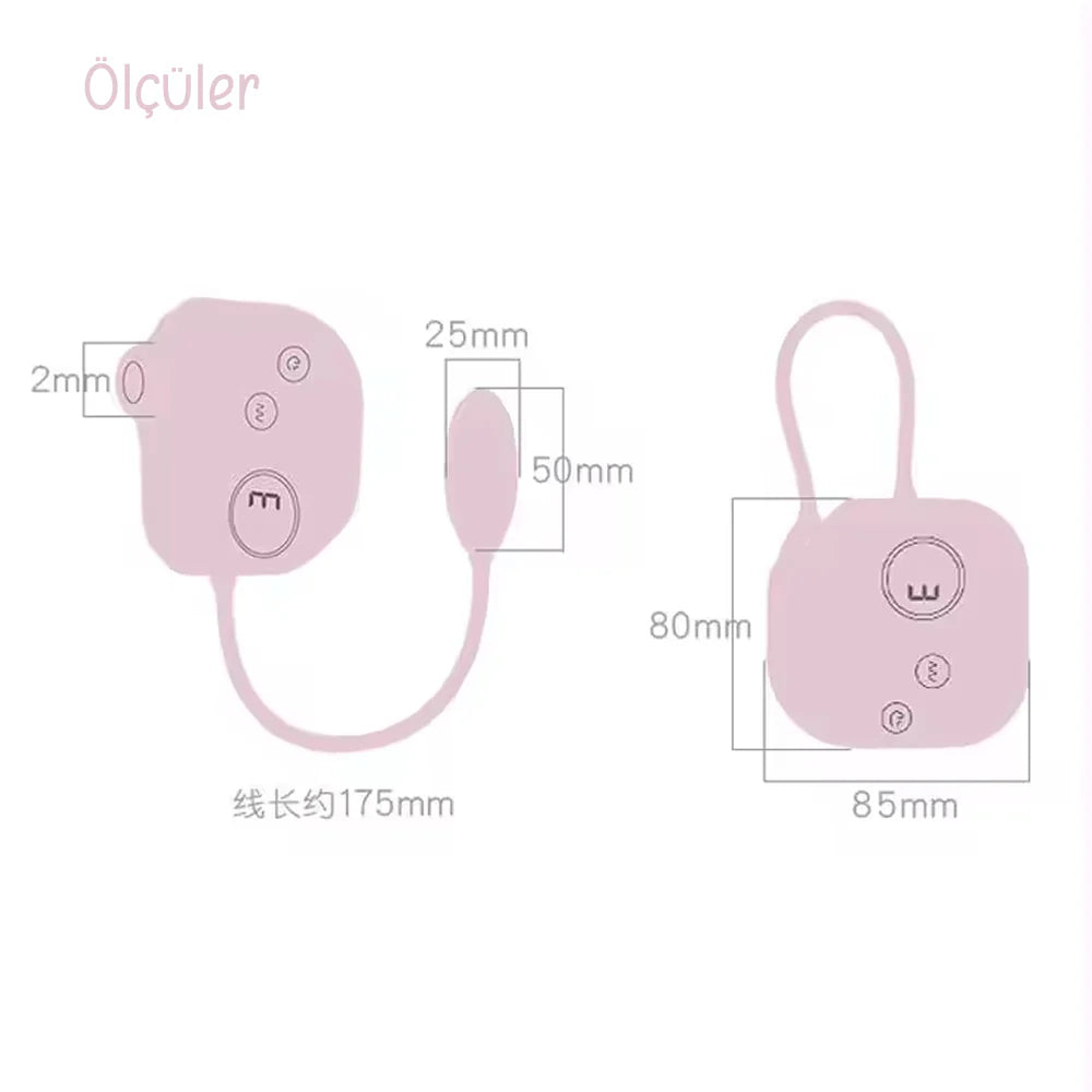 Erotikcim - Dijital Göstergeli 3 Emme ve 10 Titreşim Modu - Yumurta Vibratörlü - Gizli Küçük - Estetik Tasarım