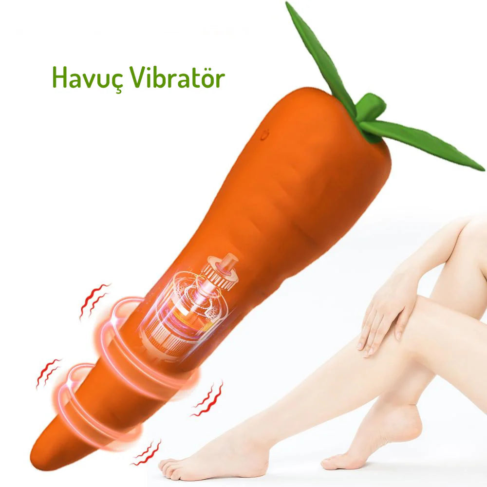 Erotikcim - Sebze Figürlü Vibratör - Uyarıcı Etki Eğlenceli Vibratör - Havuç