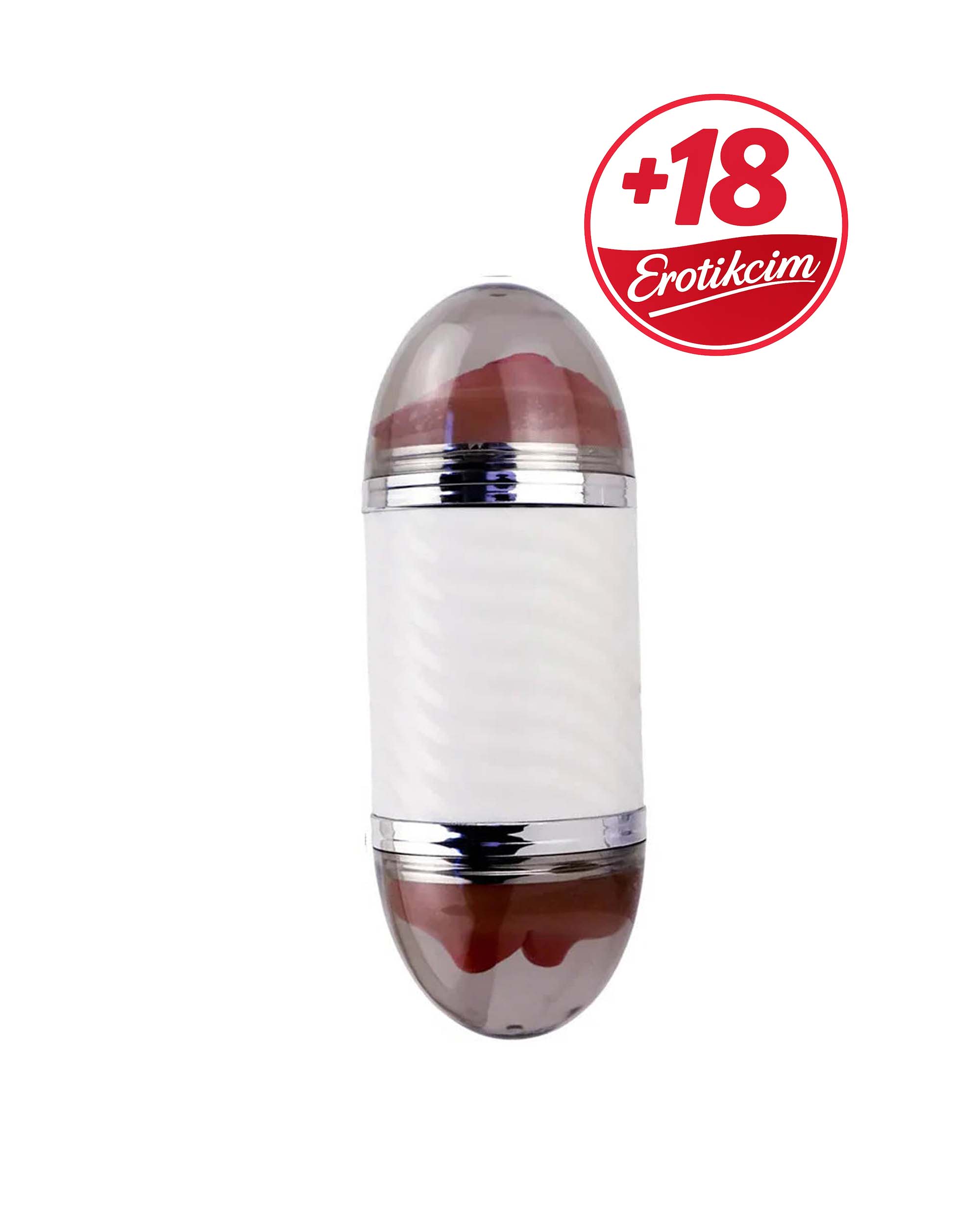 Erotikcim - Anal Oral Çift Fonksiyonlu Titreşimli Vantuzlu Mastürbatör - Double Zevk