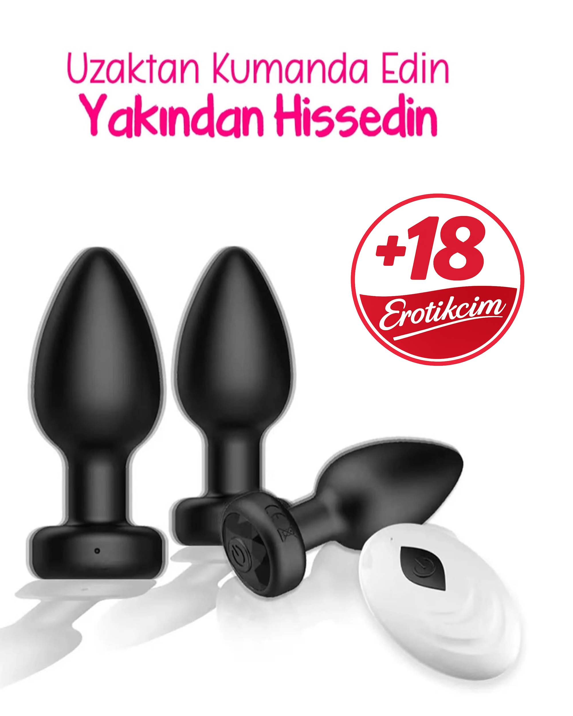 Erotikcim - Anal Tıkaç - Uzaktan Kumandalı Titreşimli Çeşitli Modlar