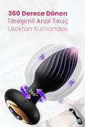 Erotikcim - 360 Derece Dönen Titreşimli Uzaktan Kumandalı Anal Plug - Dönen Titreşimli Anal Tıkaç