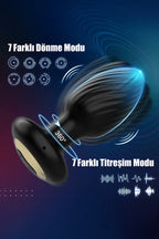 Erotikcim - 360 Derece Dönen Titreşimli Uzaktan Kumandalı Anal Plug - Dönen Titreşimli Anal Tıkaç