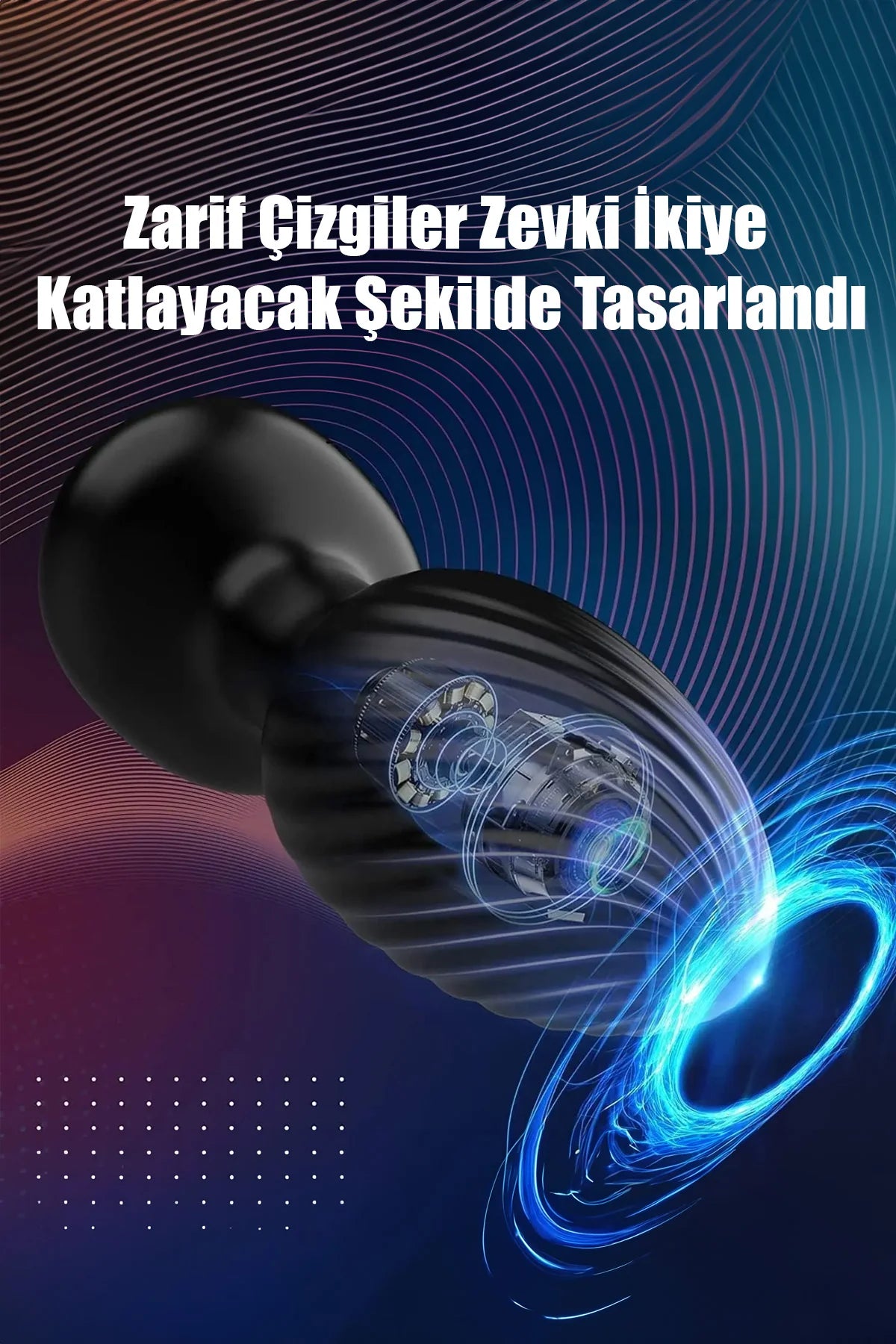 Erotikcim - 360 Derece Dönen Titreşimli Uzaktan Kumandalı Anal Plug - Dönen Titreşimli Anal Tıkaç