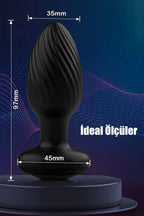 Erotikcim - 360 Derece Dönen Titreşimli Uzaktan Kumandalı Anal Plug - Dönen Titreşimli Anal Tıkaç