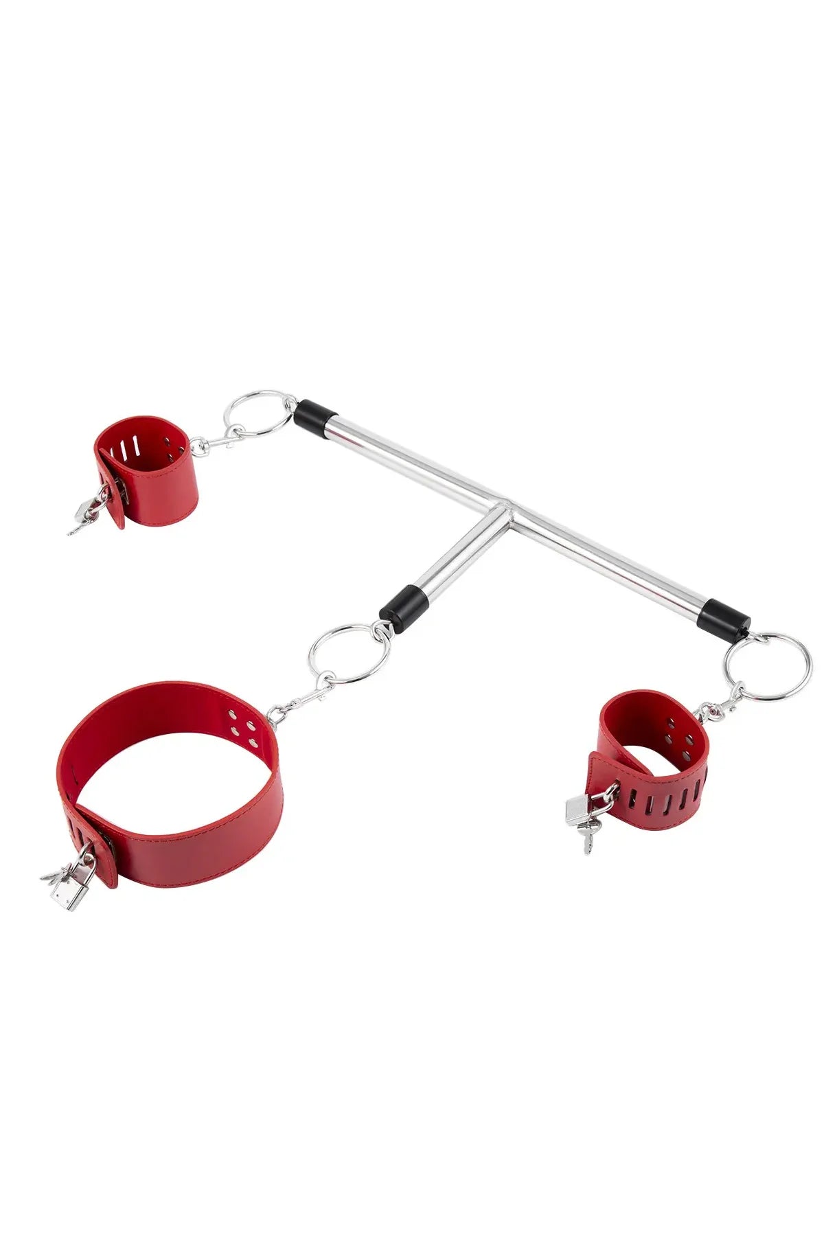 Erotikcim - Anahtarlı Kilitli Esaret Bar Bağlama Kelepçe Seti