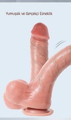 Erotikcim - Gerçek His - Funny Body - Realistik Dildo - 22cm Uzunluk - 4Cm Kalınlık - Güçlü Vantuz