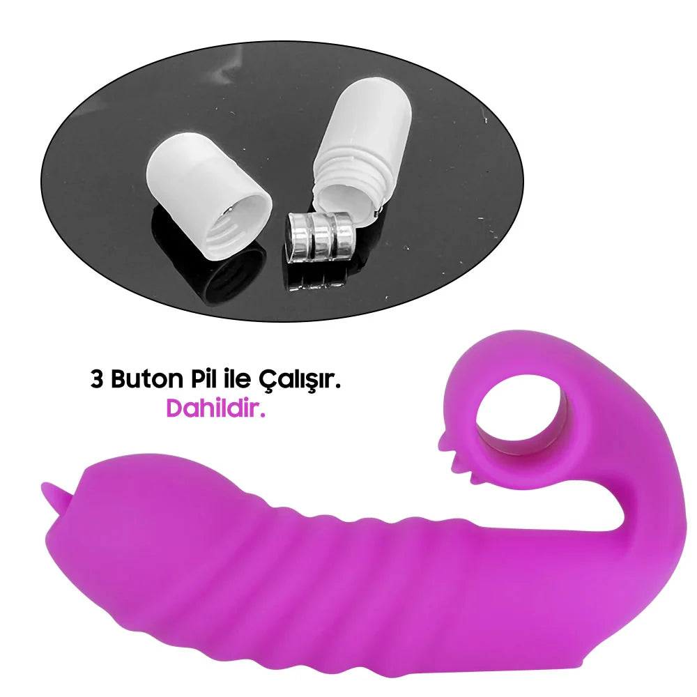 Erotikcim - Parmak Vibratör - Eğlence içinizde - Anal ve Vajina Kullanımlı - Haz Halkaları - G ve Clitoral Zevk - Kırmızı