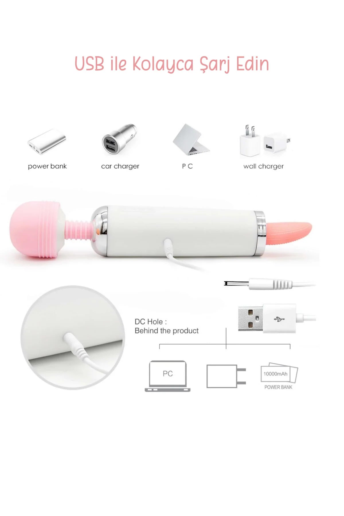 Erotikcim - 4 ü 1 Arada Full Fonksiyon Vibratör - Yalama, Emme, Titreşim, Isıtma