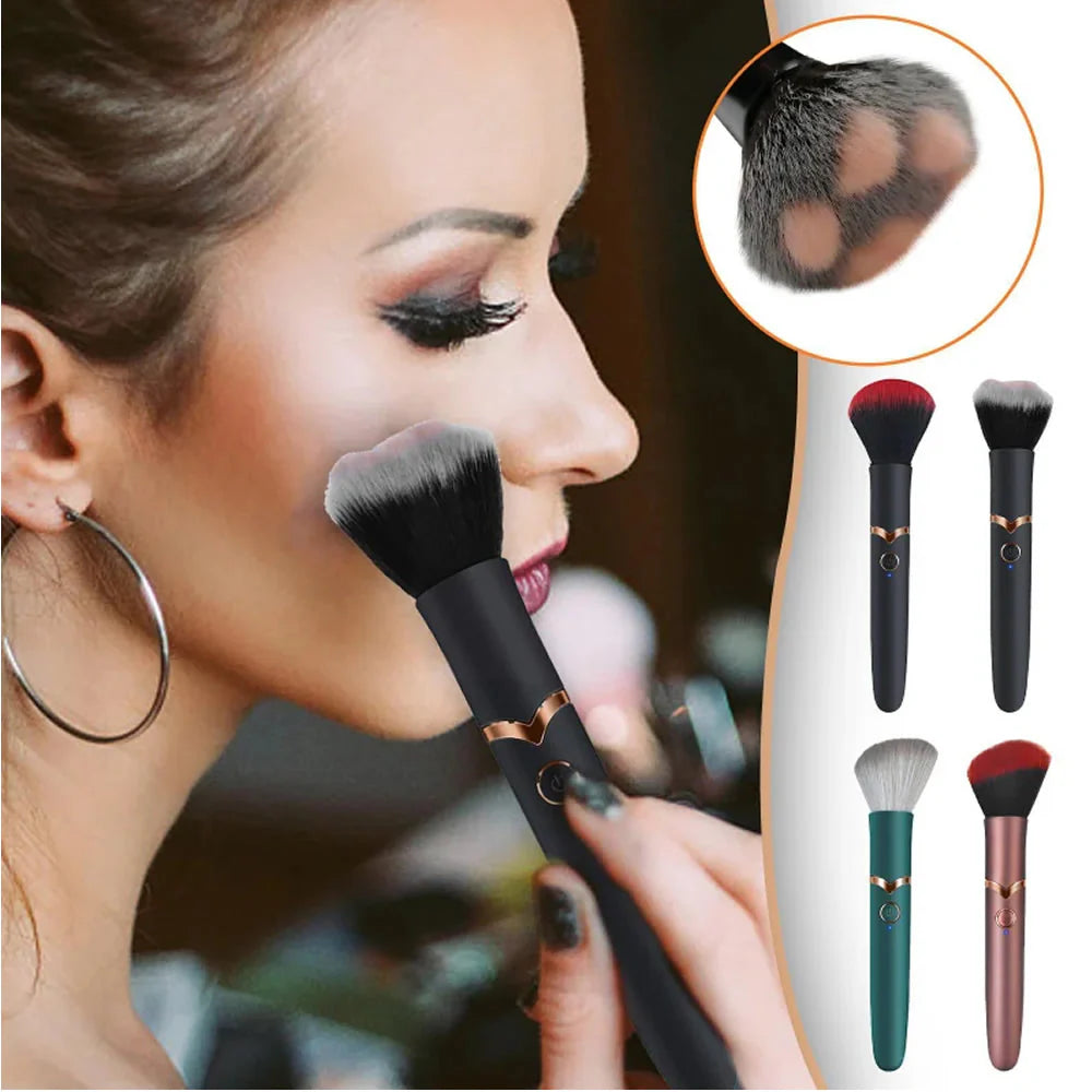 Erotikcim - Gizli Arkadaş - Makyaj Fırçası Vibratör - Makyaj Tazelerken Zevk Alın - Siyah