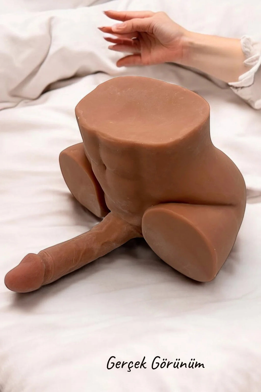 Erotikcim - Unisex Yakışıklı Melez Dildo - Kalça, Anüs ve Testisli - Realistik Kalçalı Dildo - Kıkırdak İskeletli 18,5cm * 4.3cm