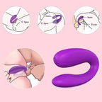 Erotikcim - Ergonomik Çift Haz - Anal ve Vajinal Vibratör - Klitoris Uyarıcılı - Kumandalı