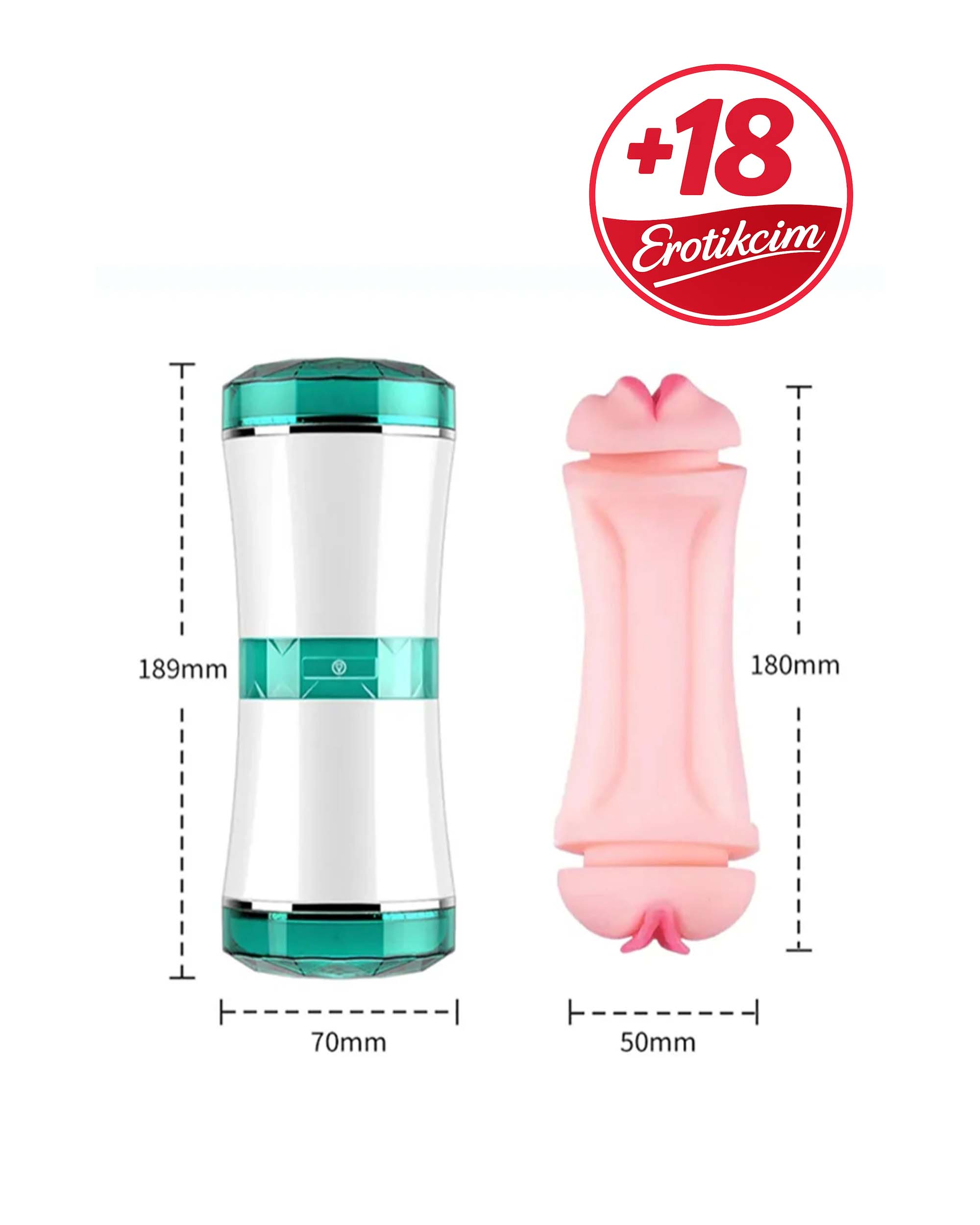 Erotikcim - Çift Fonksiyon Realistik Mastürbatör - Masturbator Cup