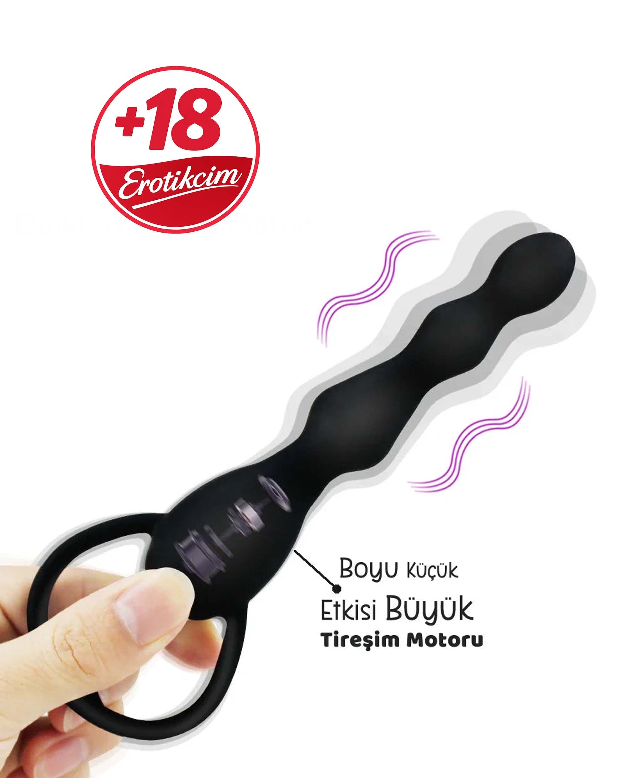 Erotikcim - Zevk Verici Hassasiyet Artırıcı Boğumlu Vibratör - Siyah