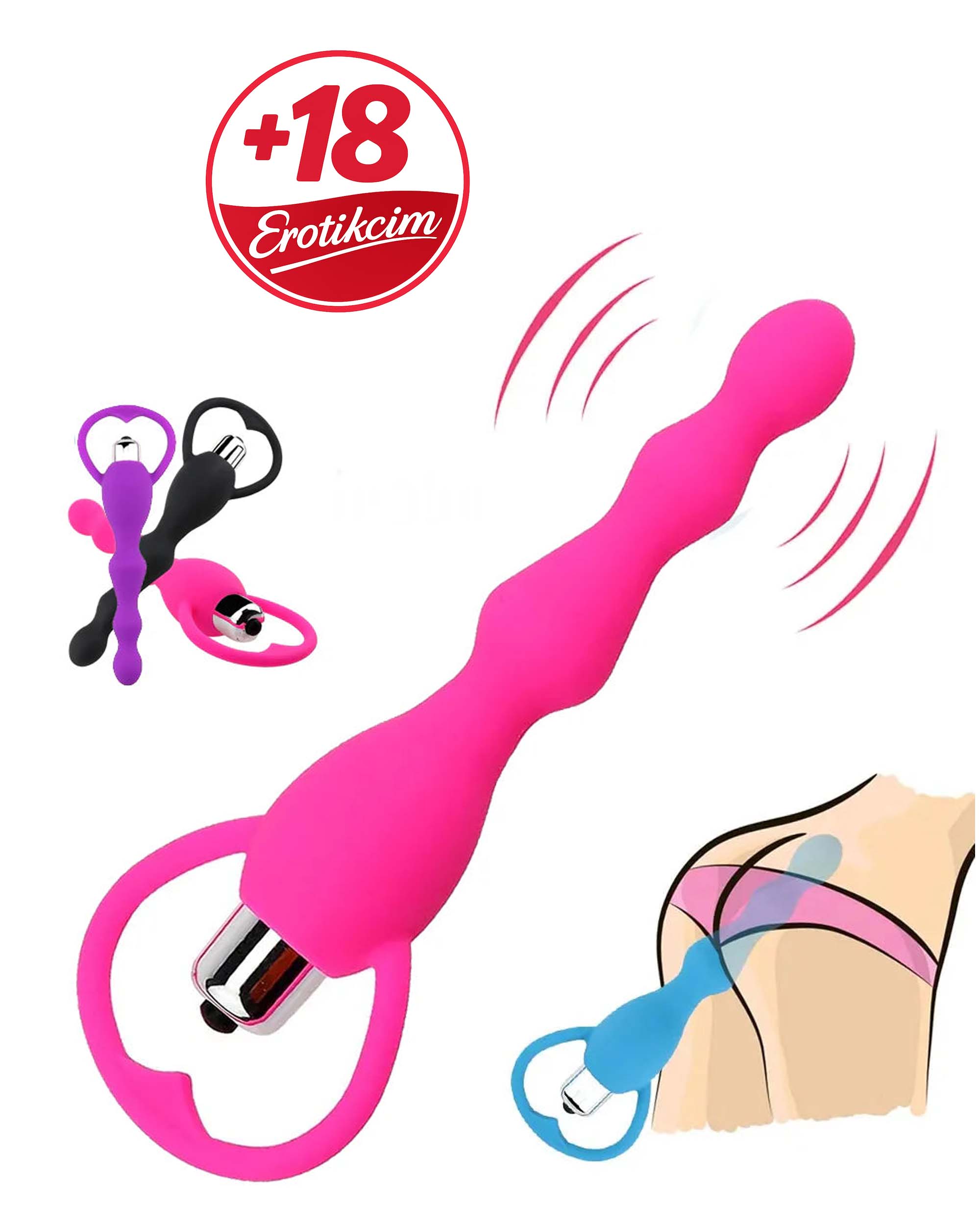 Erotikcim - Zevk Verici Hassasiyet Artırıcı Boğumlu Vibratör - Pembe