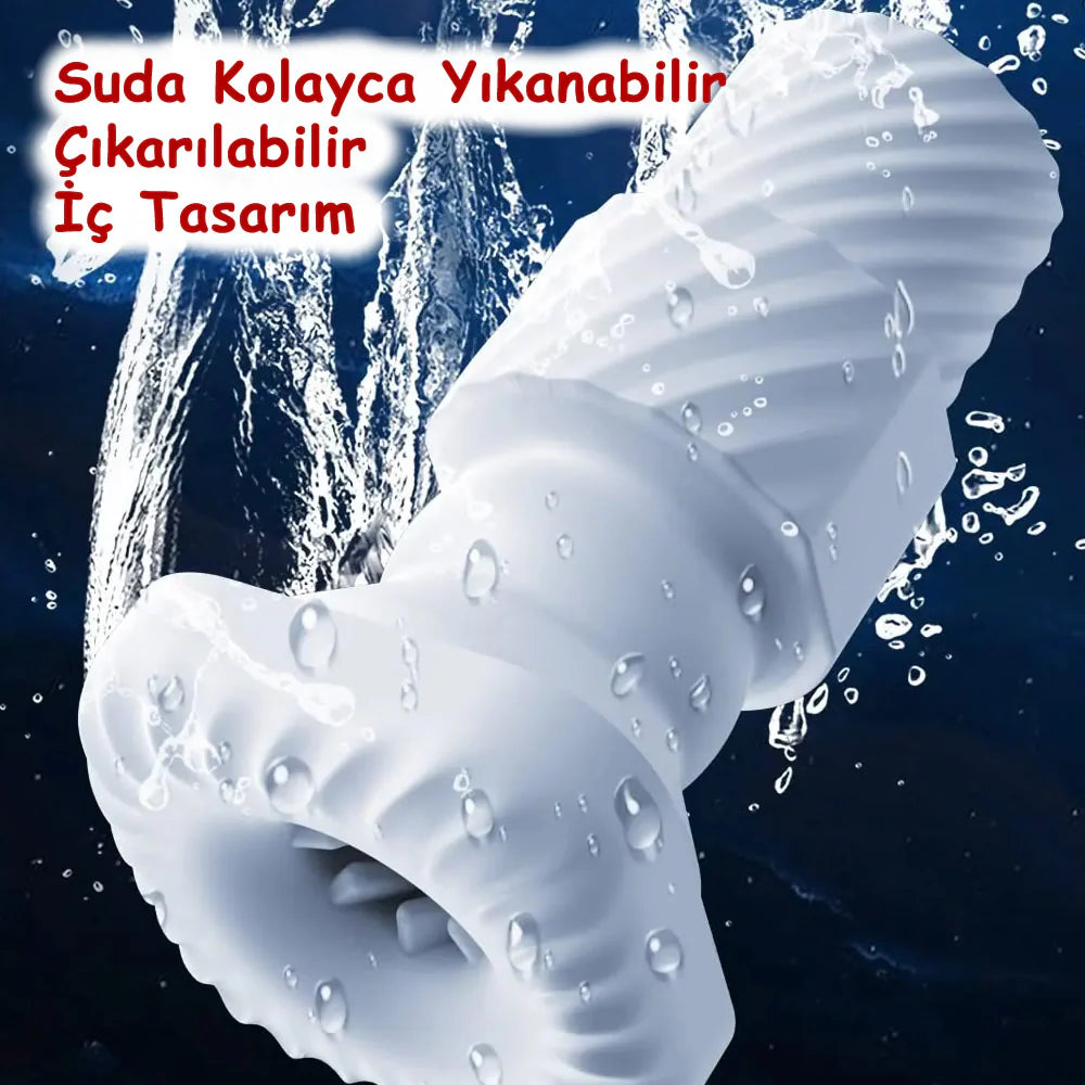 Erotikcim - Full Fonksiyon Telefon Tutuculu, Otomatik ileri Geri Hareket Fonksiyonlu, Isıtıcılı, Titreşimli Mastürbatör