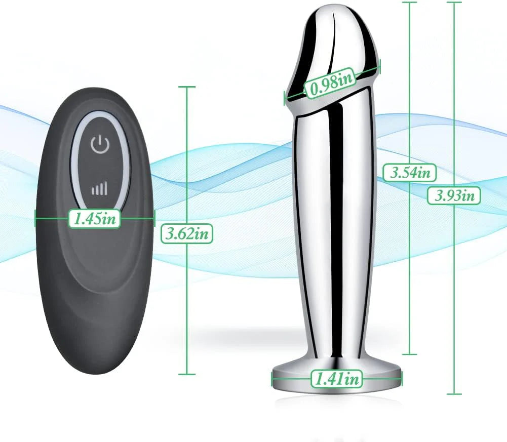 Erotikcim – Sensuella Metal Penis Titreşimli Anal Plug – Uzun Tıkaç