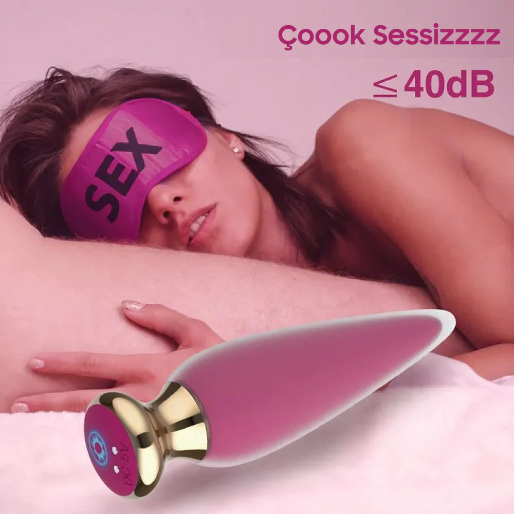 Erotikcim - Uzaktan Kumandalı Güçlü Haz Verici - Sessiz Anal Tıkaç - Anal Plug 35mm